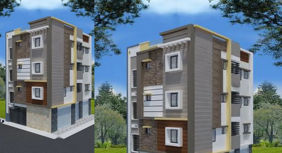 3D render and completed home - CRN185030, Bengaluru