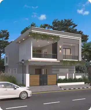 3D render of a 2,732 sq.ft home in Bengaluru