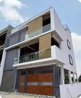 Site photo of the completed 3,490 sq.ft home in Bengaluru