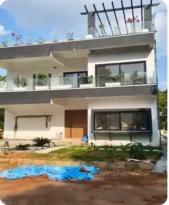 Site photo of the completed 4,747 sq.ft home in Bengaluru