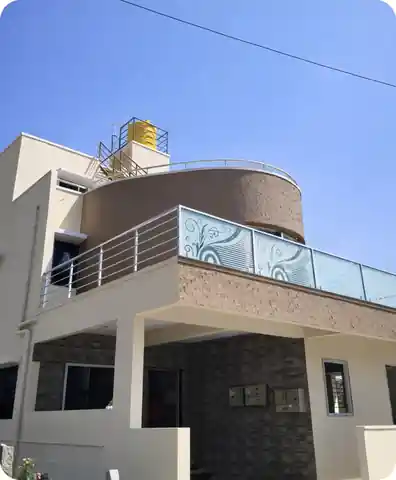 Site photo of the completed 1,770 sq.ft home in Bengaluru