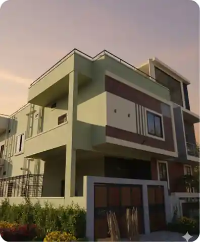 3D render of a 2,278 sq.ft home in Bengaluru