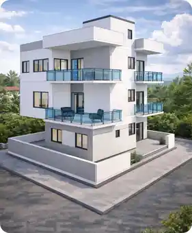 3D render of a 4,745 sq.ft home in Bengaluru