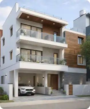 3D render of a 7,272 sq.ft home in Bengaluru