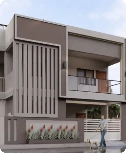 3D render of a 2,700 sq.ft home in Bengaluru