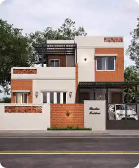 3D render of a 2,028 sq.ft home in Bengaluru