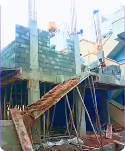Site photo of the under-construction 4,056 sq.ft home in Bengaluru