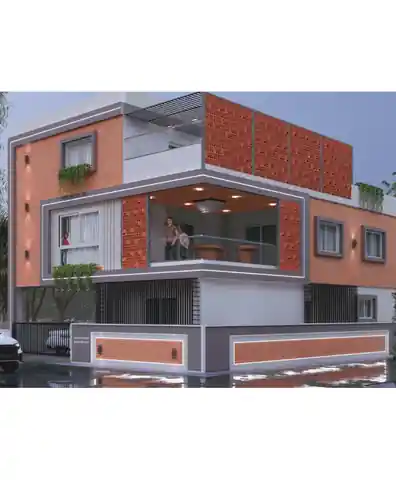 3D render of a 4,146 sq.ft home in Bengaluru
