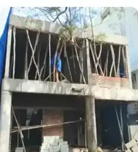 Site photo of the under-construction 3,787 sq.ft home in Bengaluru