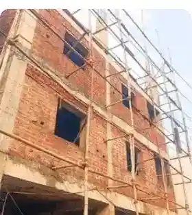 Site photo of the under-construction 4,823 sq.ft home in Hyderabad
