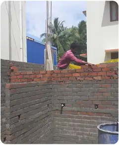 Site photo of the under-construction 6,916 sq.ft home in Chennai