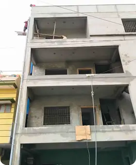 Site photo of the under-construction 4,390 sq.ft home in Bengaluru