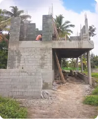 Site photo of the under-construction 2,309 sq.ft home in Pune