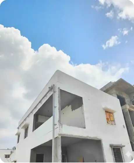 Site photo of the under-construction 1,720 sq.ft home in Bengaluru