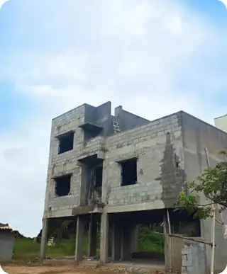Site photo of the under-construction 2,621 sq.ft home in Bengaluru