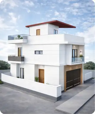 3D render of a 1,867 sq.ft home in Bengaluru