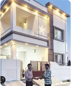 Site photo of the under-construction 2,843 sq.ft home in Bengaluru