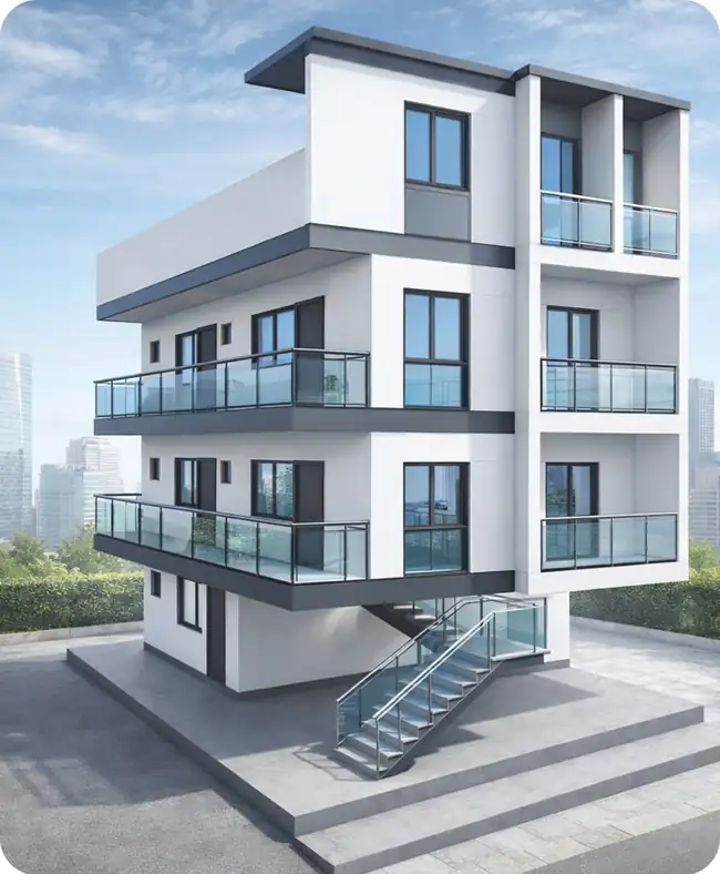 Site photo of the under-construction 3,889 sq.ft home in Bengaluru