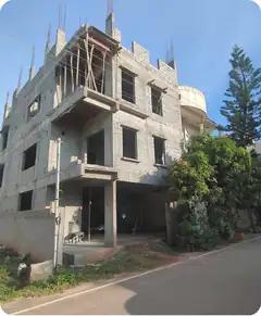 Site photo of the under-construction 1,591 sq.ft home in Chennai