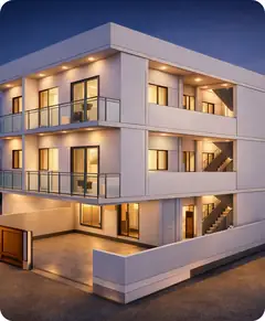 3D render of a 2,206 sq.ft home in Bengaluru