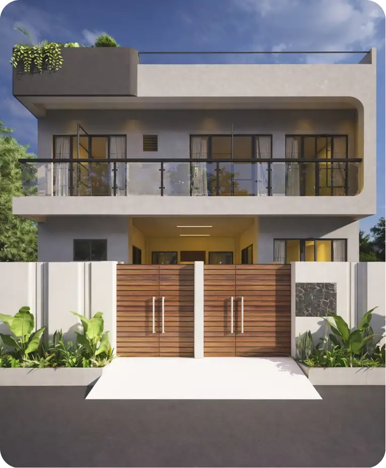 Site photo of the under-construction 5,709 sq.ft home in Bengaluru