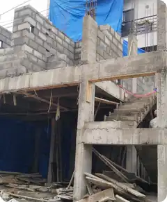 Site photo of the under-construction 2,206 sq.ft home in Bengaluru
