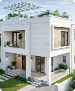 3D render of a 1,563 sq.ft home in Chennai