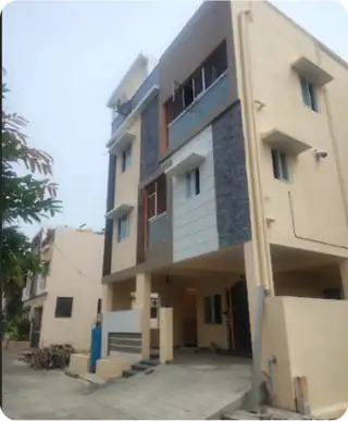 Site photo of the completed 2,143 sq.ft home in Chennai