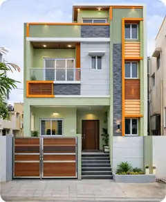 3D render of a 2,143 sq.ft home in Chennai