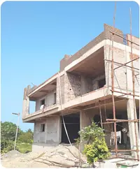 Site photo of the under-construction 4,546 sq.ft home in Chennai
