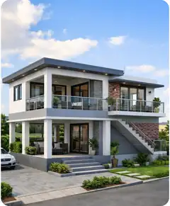 3D render of a 2,221 sq.ft home in Chennai