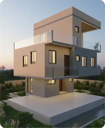3D render of a 1,748 sq.ft home in Ghaziabad, Delhi NCR