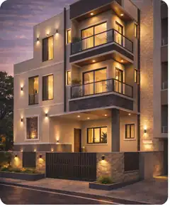 3D render of a 2,484 sq.ft home in Chennai