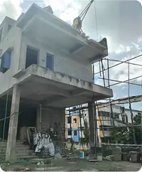 Site photo of the under-construction 2,432 sq.ft home in Chennai