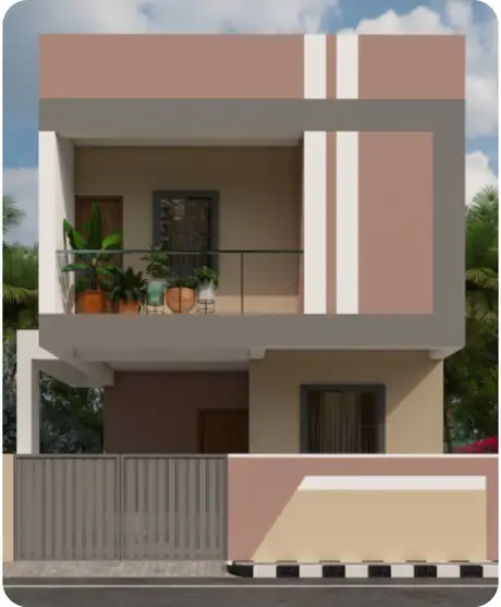 3D render of a 2,115 sq.ft home in Chennai