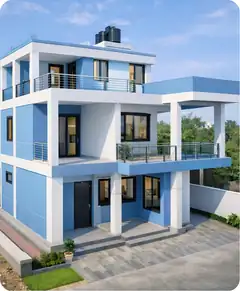 3D render of a 2,309 sq.ft home in Pune