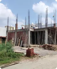 Site photo of the under-construction 4,276 sq.ft home in Ghaziabad, Delhi NCR