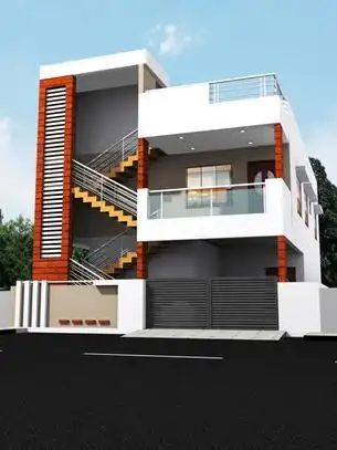 3D render of a 1,320 sq.ft home in Bengaluru
