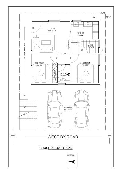 50X30 House Plan 50X30 House Design Detailed Floor Plan Floorplan11
